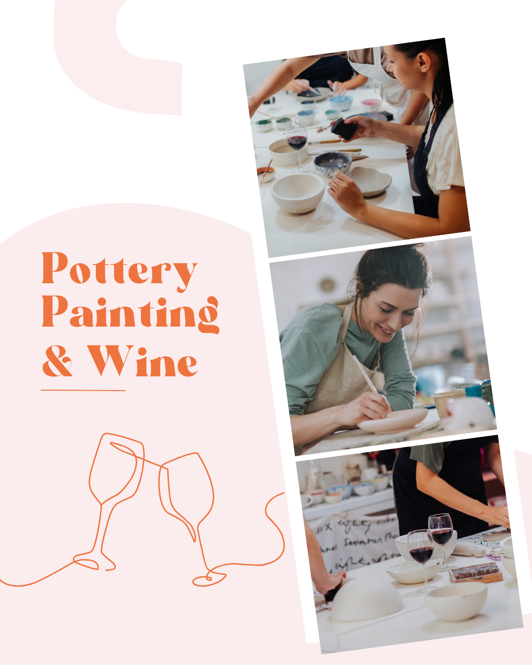 Pottery Painting Wine ceramigas